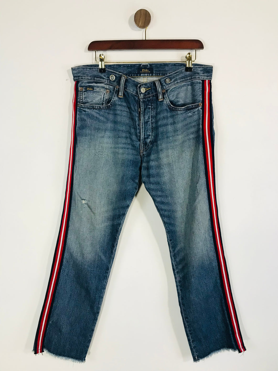Polo Ralph Lauren Women's Distressed Slim Jeans | 32 UK14 | Blue