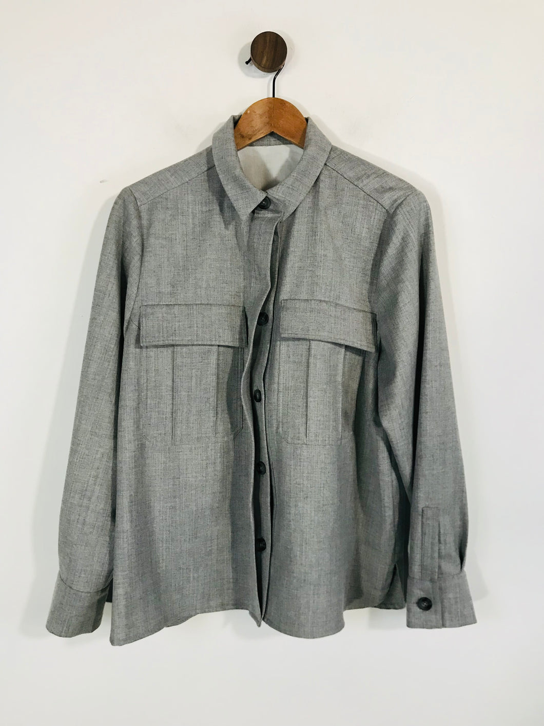Kin by John Lewis Women's Wool Military Jacket | UK16 | Grey