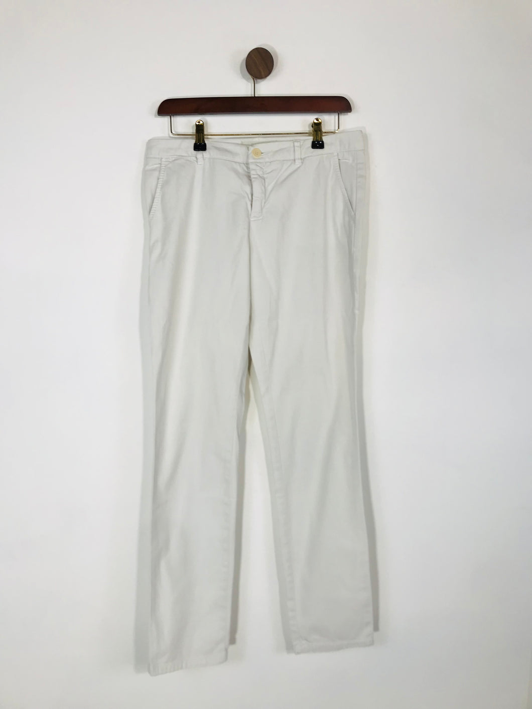 Weekend Max Mara Women's Cotton Chinos Trousers | UK12  | White