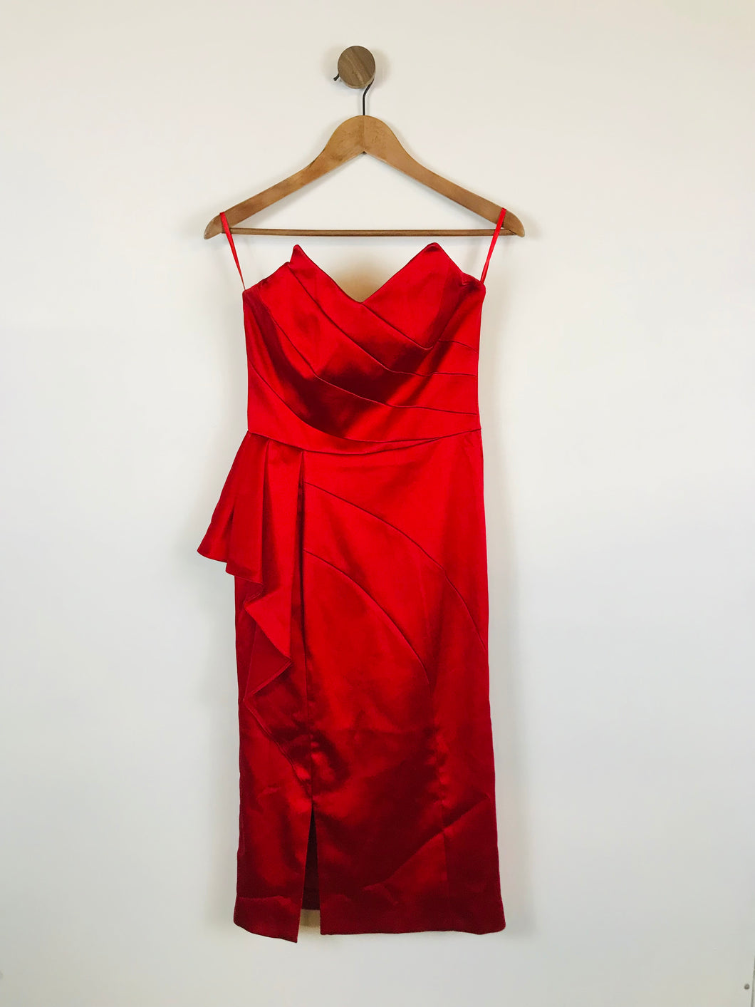 Coast Women's Strapless Midi Sheath Dress NWT | UK10 | Red