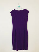 Load image into Gallery viewer, T M Lewin Womens Draped Knot Knee Length Dress | UK14 | Purple
