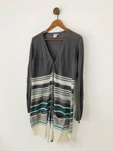 Load image into Gallery viewer, Miss Captain Trend Women&#39;s Striped Long Cardigan | UK14 | Grey
