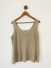 Load image into Gallery viewer, East Women’s Linen Blend Tank Top | UK16 | Brown

