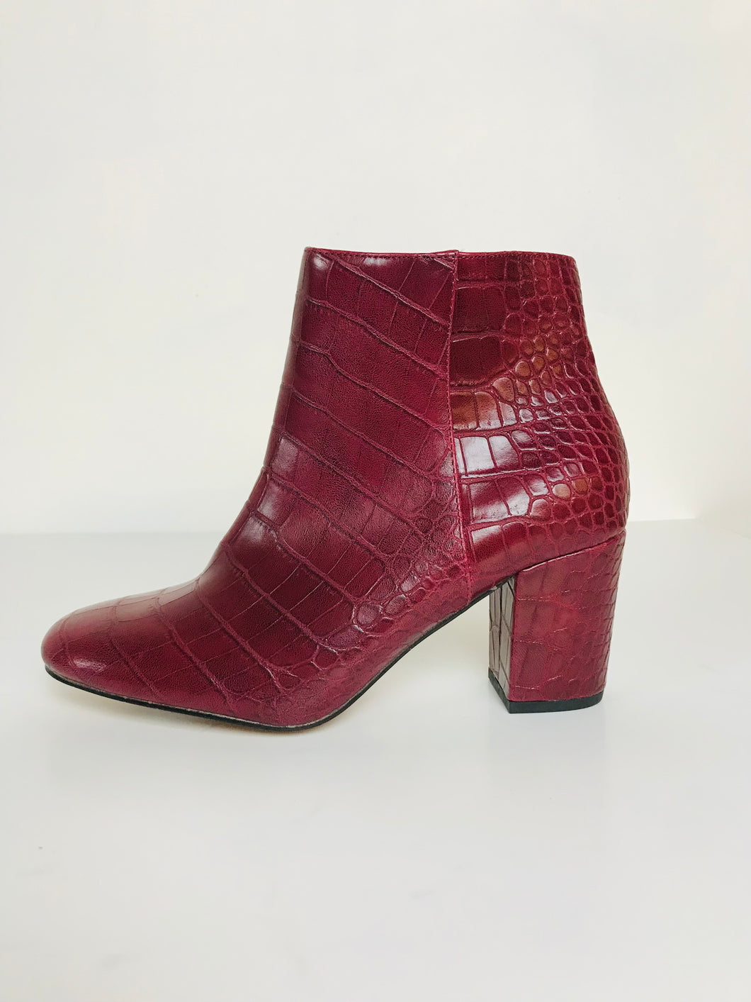 Monsoon Women's Leather Heeled Ankle Boots NWT | UK6 | Red