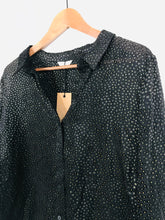 Load image into Gallery viewer, Hush Women&#39;s Polka Dot Button-Up Shirt NWT | UK14 | Black
