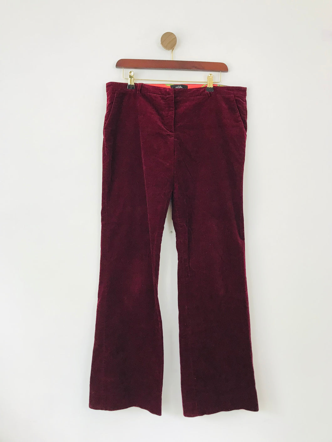 Whistles Women's Flare Corduroy Trousers | UK14 | Red