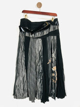 Load image into Gallery viewer, Lisa Campione Women&#39;s Boho Embroidered Midi Skirt | UK14 EU42 | Grey

