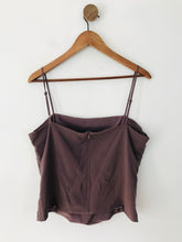 Load image into Gallery viewer, Monsoon Women&#39;s Silk Ruched Sleeveless Camisole Top | UK16 | Brown
