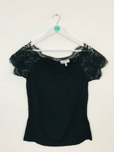 Load image into Gallery viewer, Coast Women’s Lace Short Sleeve Top Blouse | UK14 | Black
