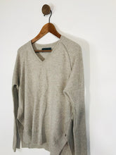 Load image into Gallery viewer, Velvet Cashmere Women&#39;s Cashmere V Neck Jumper | UK10 | Grey
