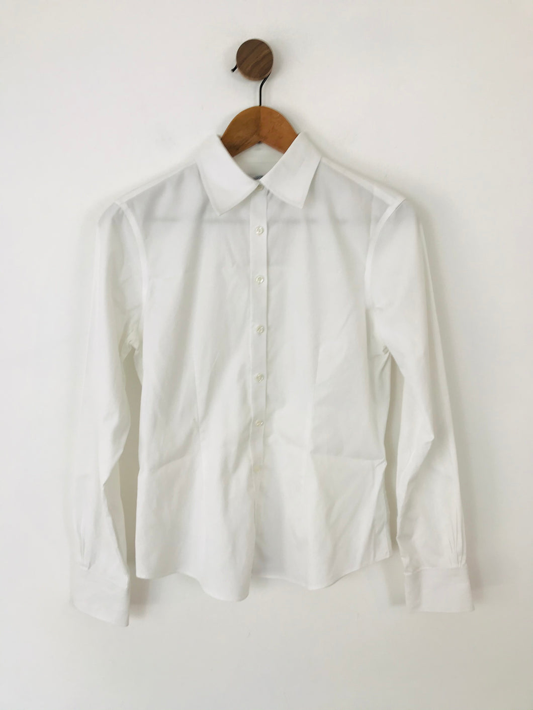 Brooks Brothers Women's Long Sleeve Shirt Button-Up Shirt | 2 UK8 | White