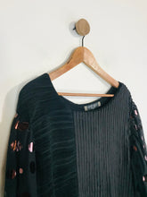 Load image into Gallery viewer, Principles Women&#39;s Polka Dot Striped Midi Dress | EU48 UK20 | Black
