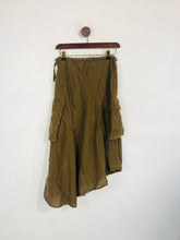 Load image into Gallery viewer, Sportmax Women&#39;s Linen Boho Midi Skirt | UK8 | Brown
