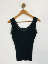 Load image into Gallery viewer, Pringle of Scotland Women&#39;s Knit Lace Tank Top | S UK8 | Black
