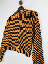 Load image into Gallery viewer, Karen Millen Women&#39;s Striped Crop Jumper | S UK8 | Orange
