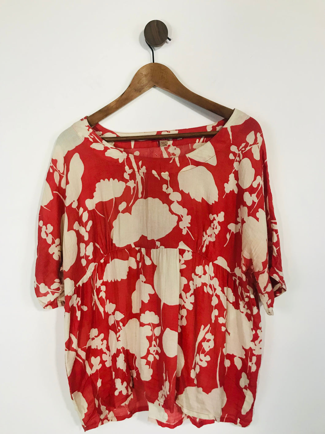 Boden Women's Cotton Pattern T-Shirt | UK16 | Red
