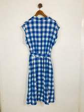 Load image into Gallery viewer, Boden Women&#39;s Linen Gingham Midi Dress | UK18 | Blue
