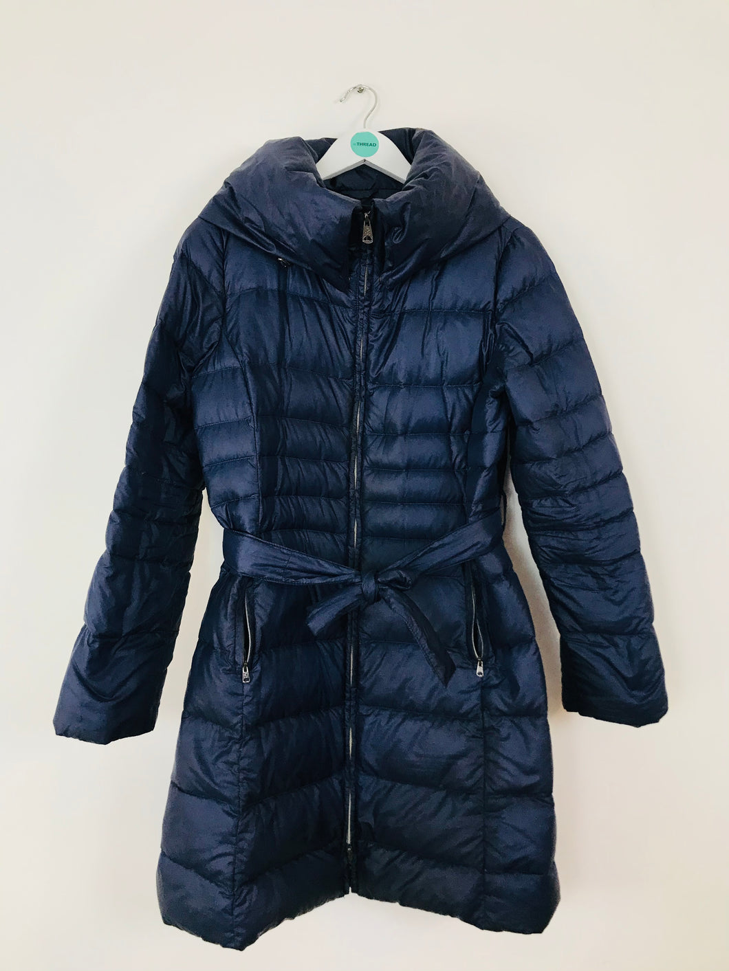 Weekend Max Mara Quilted Goose Down Puffer Coat | UK12 | Navy Blue