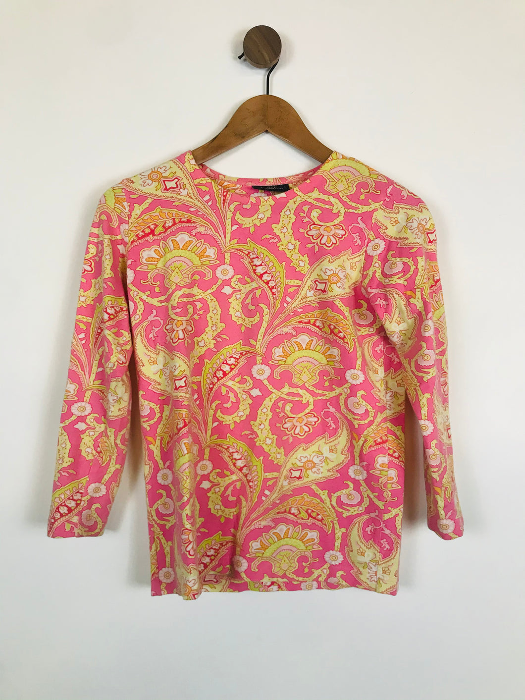 Jim Thompson Women's Paisley T-Shirt | S UK8 | Pink