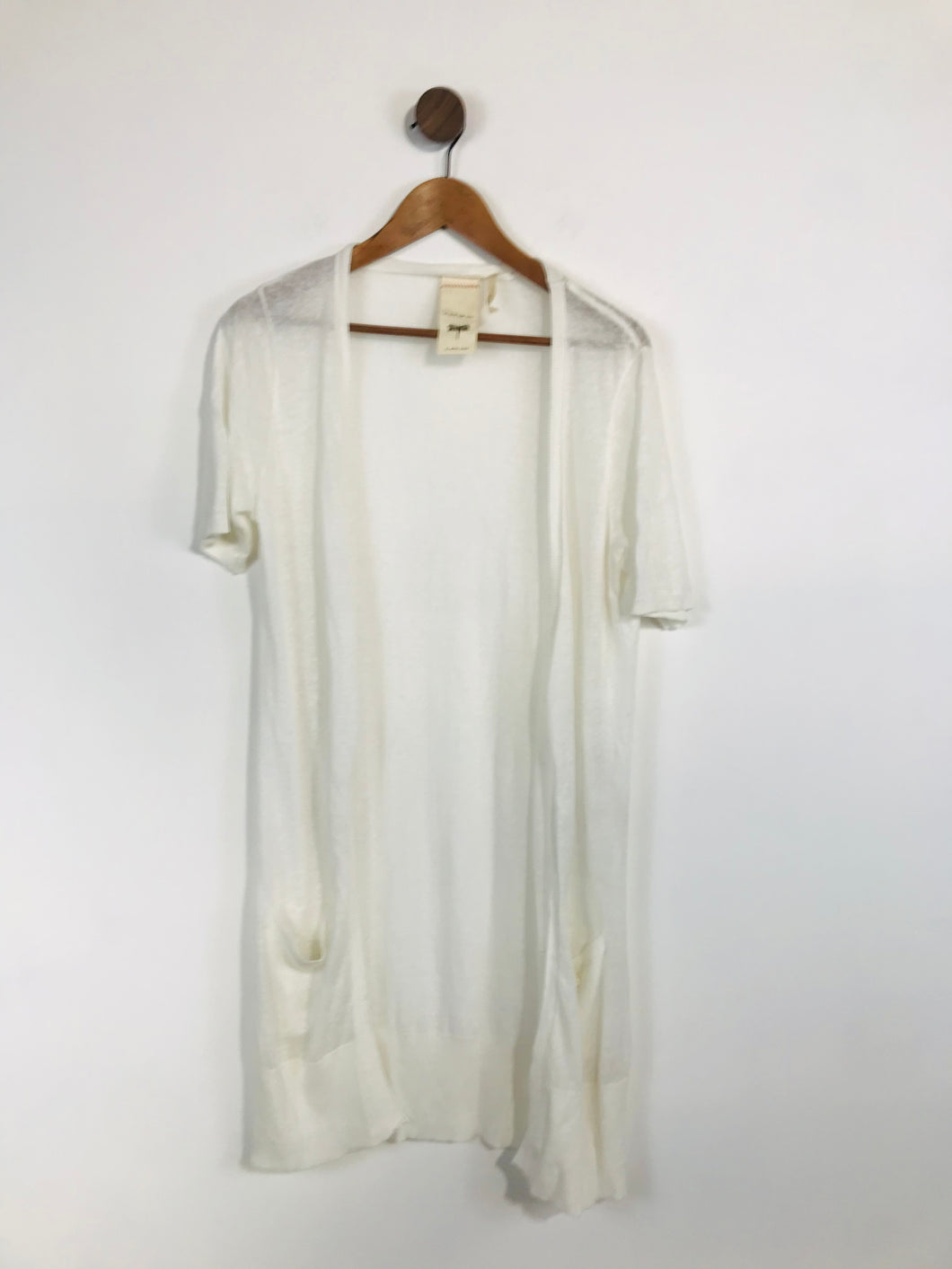 White Stuff Women's Linen Blend Short Sleeve Cardigan | UK12 | White
