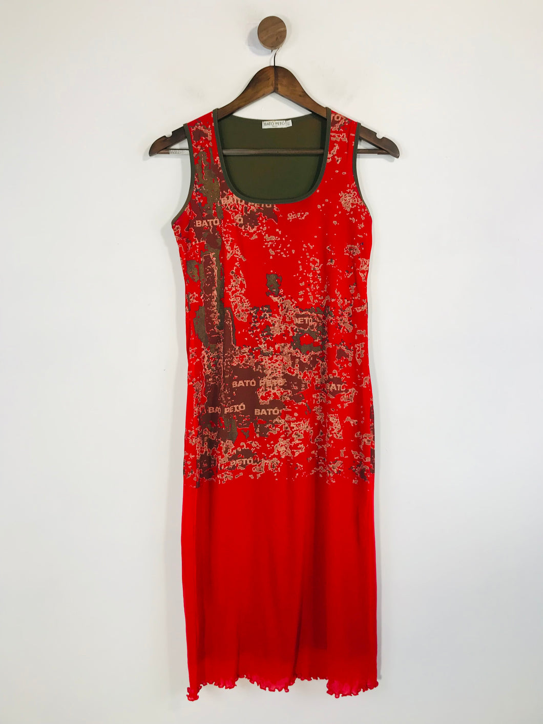 Bato Peto Women's Midi Bodycon Dress | EU40 UK12 | Red