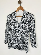 Load image into Gallery viewer, Hobbs Women&#39;s Leopard Print Jersey T-Shirt  | M UK10-12 | Black
