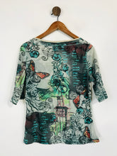 Load image into Gallery viewer, Oui Moments Women&#39;s Boho Sequin T-Shirt | UK14 | Multicoloured
