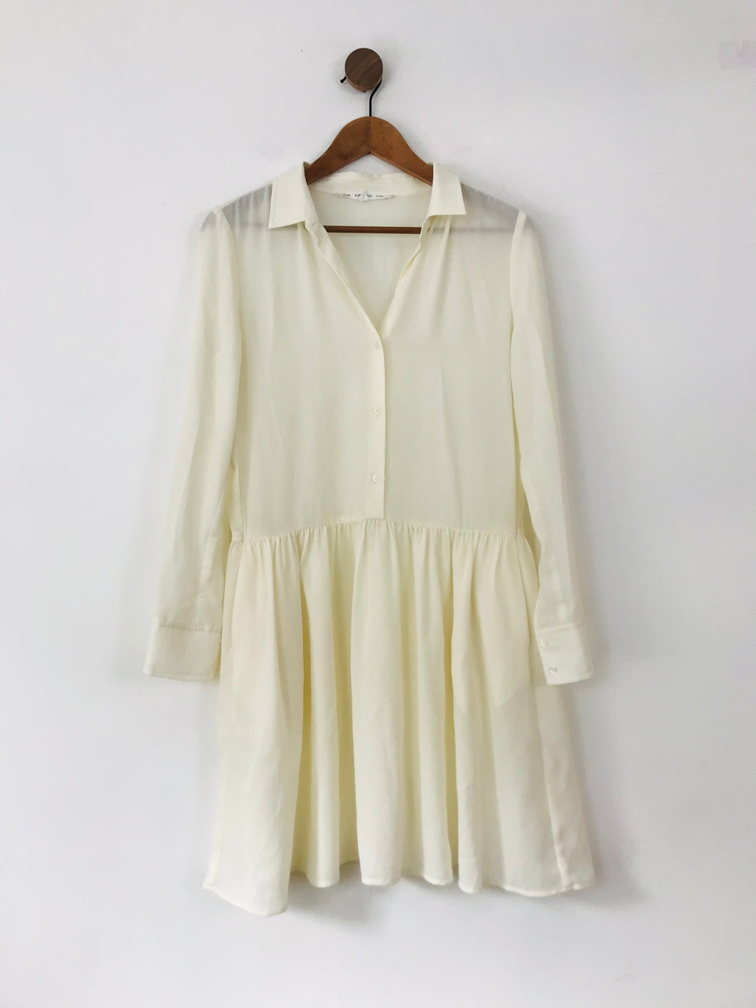 & Other Stories Women's Button Up Collared Shirt Dress | 38 UK12 | White