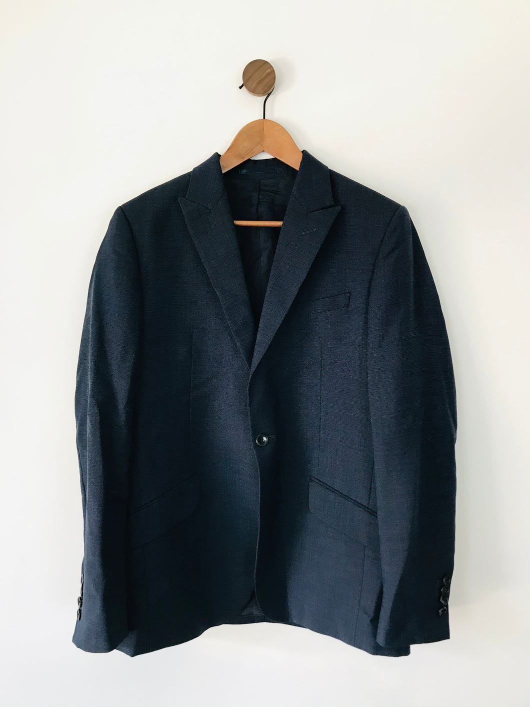 Reiss Men’s Wool Blazer Suit Jacket | 40 | Navy Blue