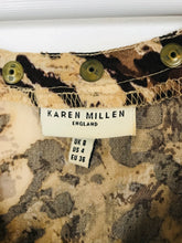 Load image into Gallery viewer, Karen Millen Women’s Leopard Print Sleeveless Shirt Tank Top | UK8 | Brown
