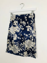 Load image into Gallery viewer, Zara Womens Floral High Waisted Pencil Skirt | UK 8 | Blue and white

