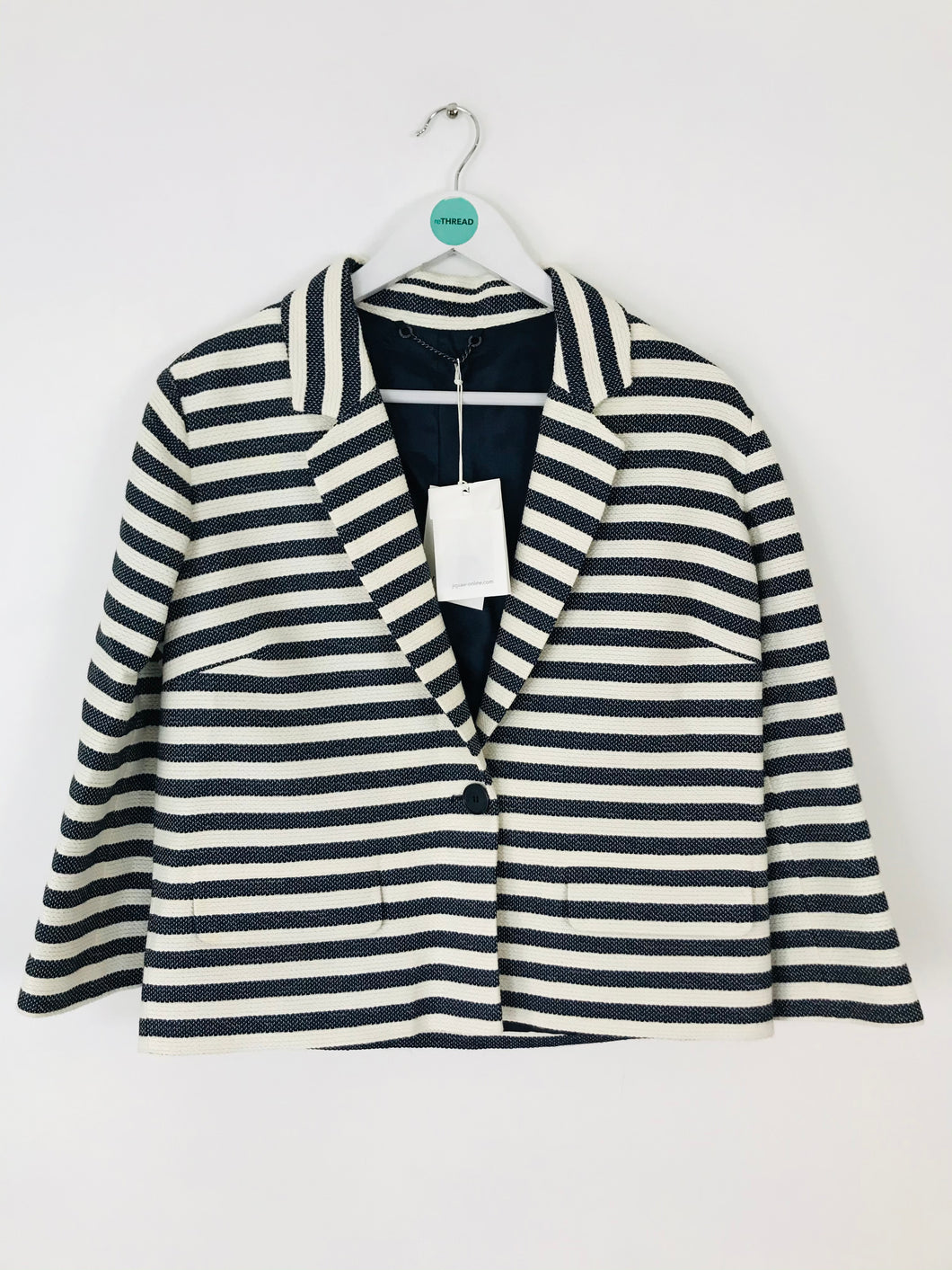 Jigsaw Women’s Stripe Blazer Jacket NWT | UK12 | Navy White