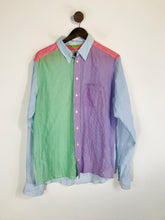 Load image into Gallery viewer, Eton Men&#39;s Colour Block Striped Button-Up Shirt | L | Multicoloured

