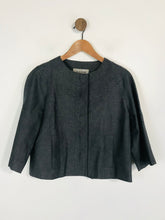 Load image into Gallery viewer, Jigsaw Women&#39;s Crop Smart Blazer Jacket | UK12 | Grey
