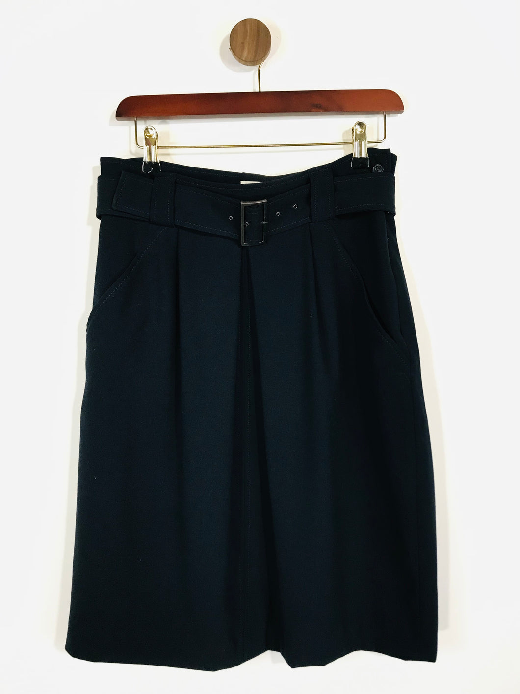 Reiss Women's Belted Pencil Skirt | UK12 | Blue