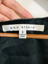Load image into Gallery viewer, Max Studio Women&#39;s Polka Dot Ruffle A-Line Dress | S UK8 | Black
