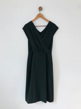 Load image into Gallery viewer, Jaeger Women’s V Neck Sleeveless Midi Dress | UK12 | Black

