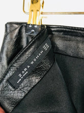 Load image into Gallery viewer, Zara Women&#39;s Leather Mini Skirt | XS UK6-8 | Black
