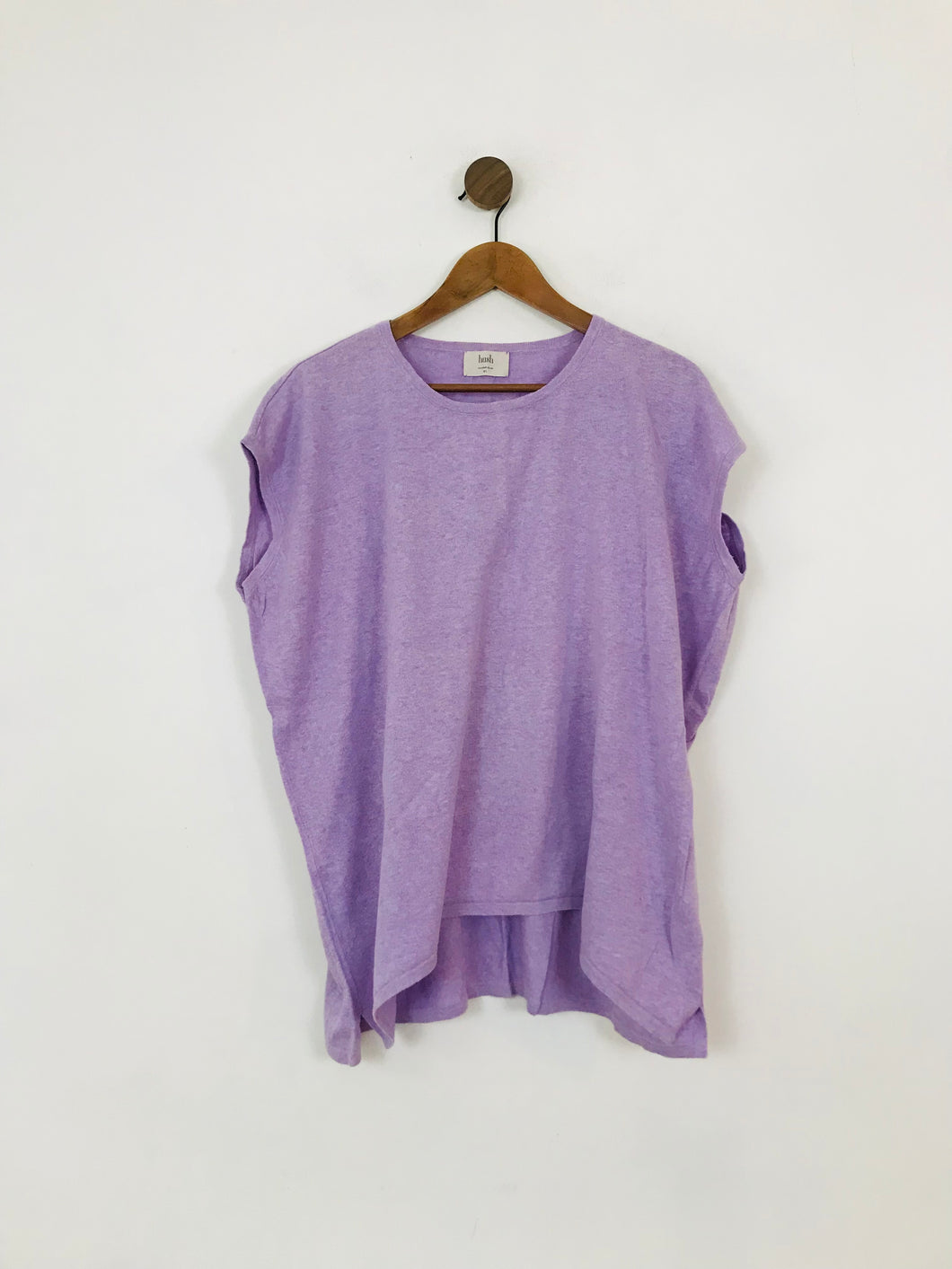 Hush Women's Linen Blend Vest | M/L UK14 | Purple