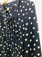 Load image into Gallery viewer, Windsmoor Women&#39;s Polka Dot Long Sleeve Blouse | UK12 | Black
