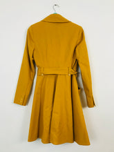 Load image into Gallery viewer, Ted Baker Women’s A-Line Trench Coat | 2 UK10 | Mustard Yellow

