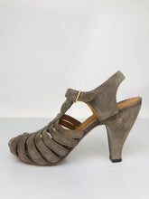 Load image into Gallery viewer, Chie Mihara Women&#39;s Suede Strap Heels | EU37 UK4 | Grey
