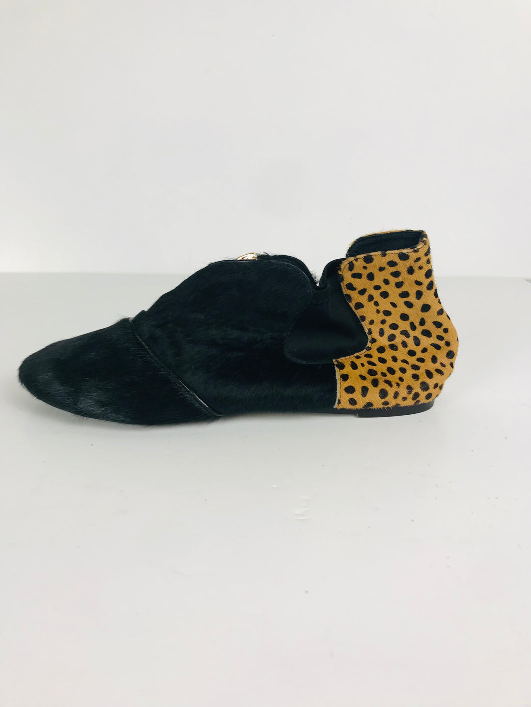 Cocorose Women's Leopard Print Boots | EU39 UK6 | Black