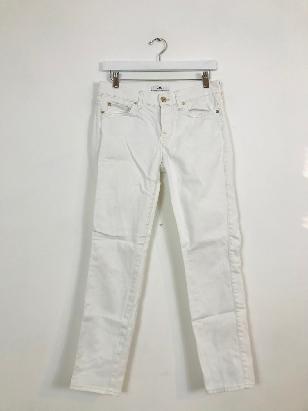 7 For All Mankind Women’s Skinny Cropped Jeans | 27 UK10 | White