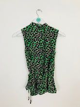 Load image into Gallery viewer, Finery Women’s Sleeveless Wrap Blouse Top | UK8 | Green
