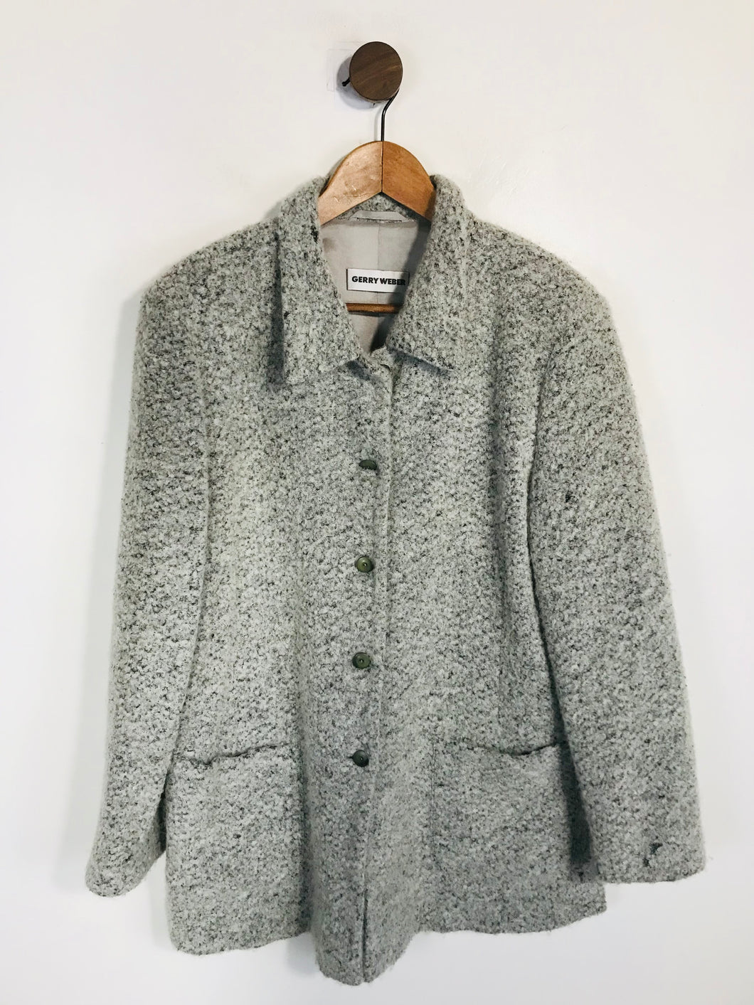 Gerry Weber Women's Wool Alpaca Trench Coat | UK14 | Grey