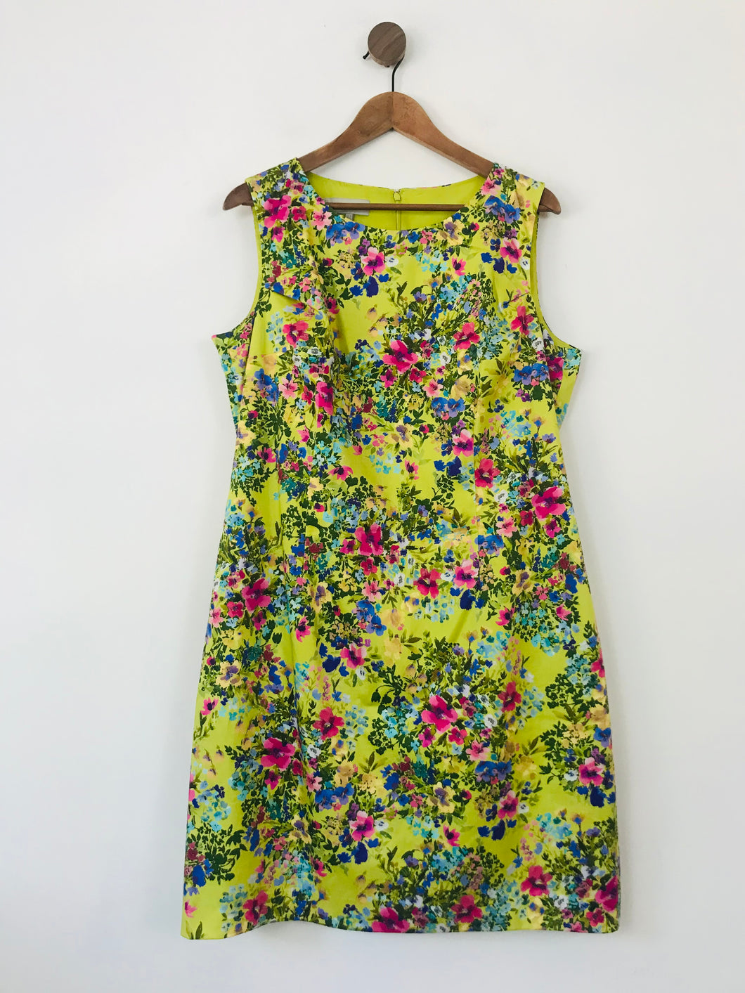Hobbs Women's Floral Sheath Dress | UK18 | Green