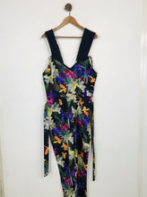Load image into Gallery viewer, Oasis Women&#39;s Floral V Neck Jumpsuit | UK16 | Multicoloured
