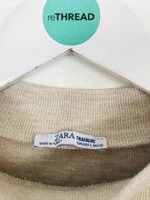 Load image into Gallery viewer, Zara Trafaluc Women’s Mock Neck Shirt | Beige | L | UK14
