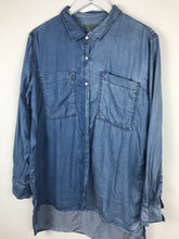 Load image into Gallery viewer, Calvin Klein Jeans Women Oversized Denim Shirt | UK12 | Blue
